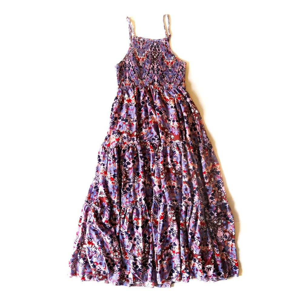 Anthropologie Abel the Label Lilac Smocked Ruffle Maxi Dress - Picture 3 of 8